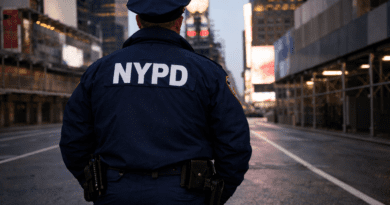 NYPD officer in Times Square.