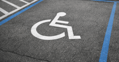 handicapped parking space.